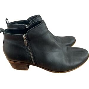 Lucky Brand Women's Basel Black Soft Leather Ankle Boots Shoes 11